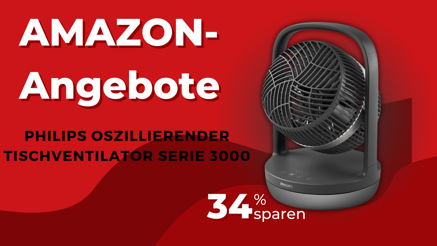 Philips Serie 3000 Oszillierender Tischventilator – Spare jetzt 25€ bei Amazon! Philips Serie 3000 Oszillierender Tischventilator – Spare jetzt 25€ bei Amazon!