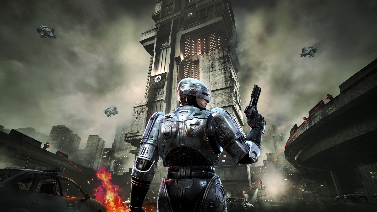 Inspiration und Stil im Hauptkunstwerk von RoboCop: Rogue City Erster Blick auf das Schlüsselkunstwerk für RoboCop: Rogue City