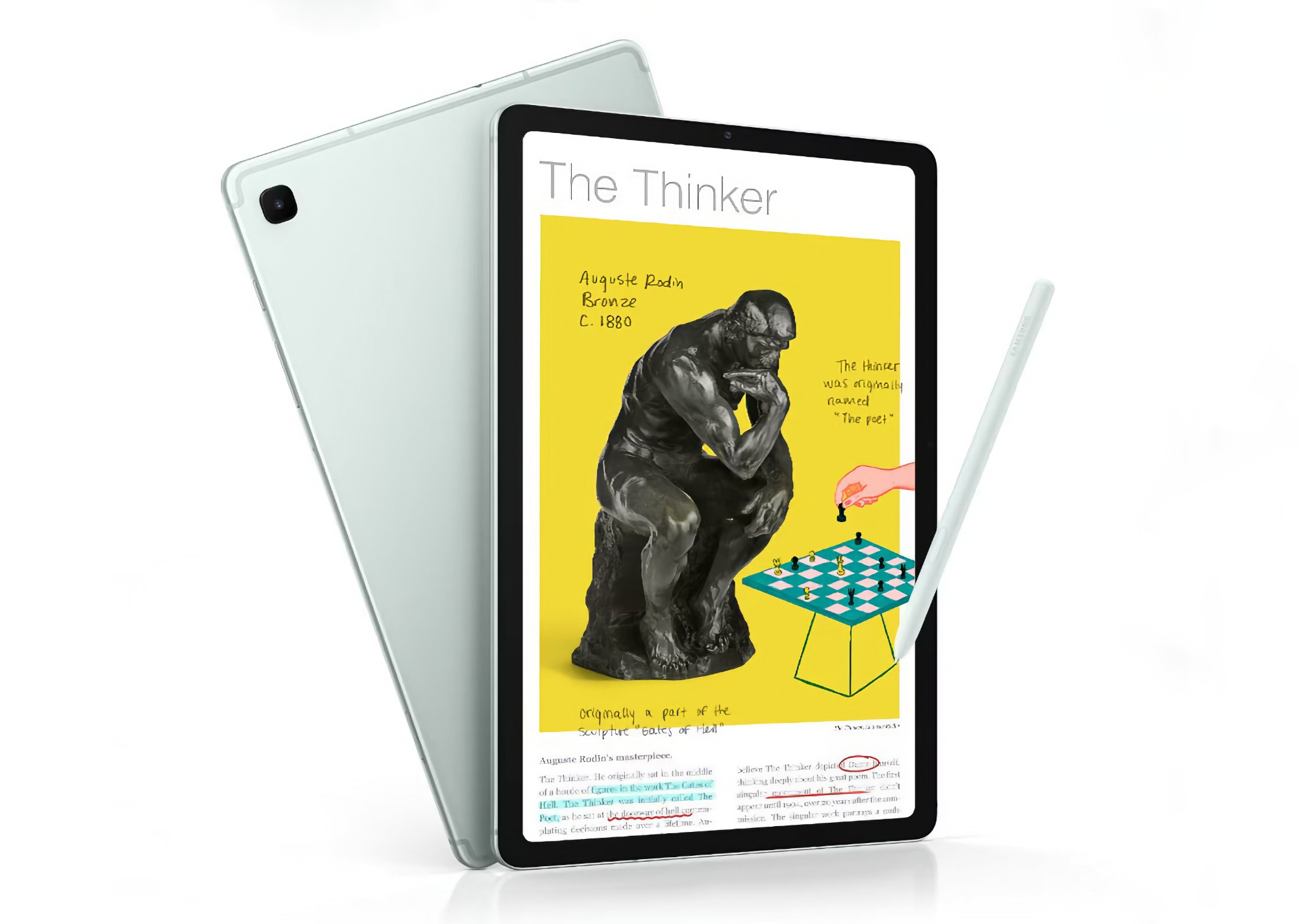 Ein Insider hat verraten, wie das Samsung Galaxy Tab S6 Lite (2024) in der neuen Farbvariante Mint aussehen wird