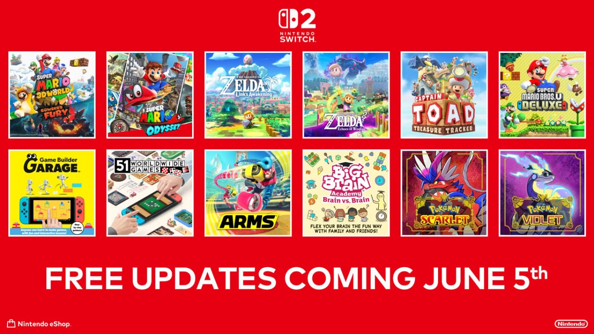 Eine neue Ära der Switch: kostenlose Spiele-Updates für Nintendo Switch 2 Nintendo Switch 2: Kostenlose Updates für neue Spiele
