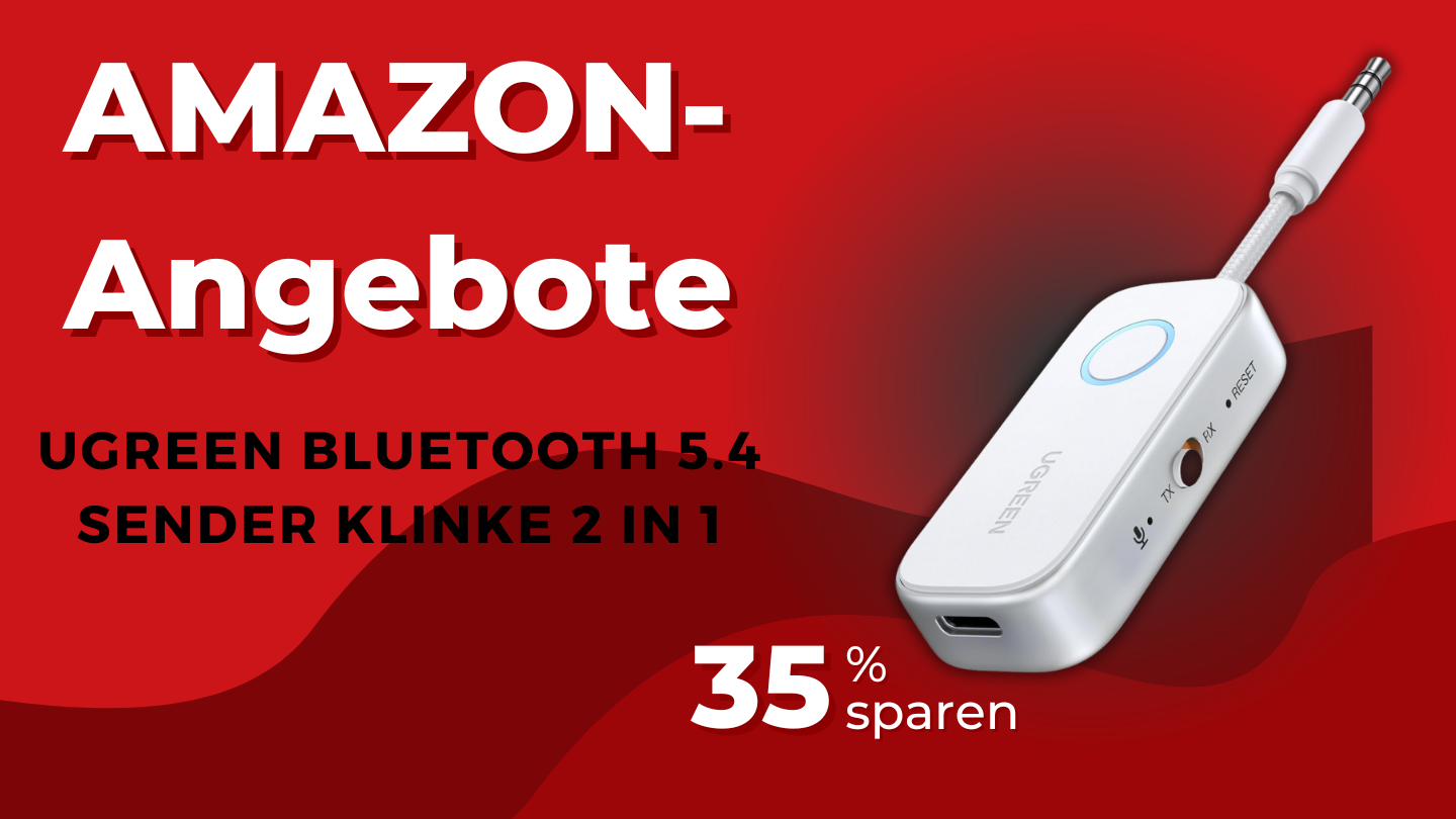 UGREEN Bluetooth 5.4 Sender Empfänger: Vielseitiger 2-in-1 Audio-Adapter – Jetzt 9€ günstiger! UGREEN Bluetooth 5.4 Sender Empfänger: Vielseitiger 2-in-1 Audio-Adapter – Jetzt 9€ günstiger!