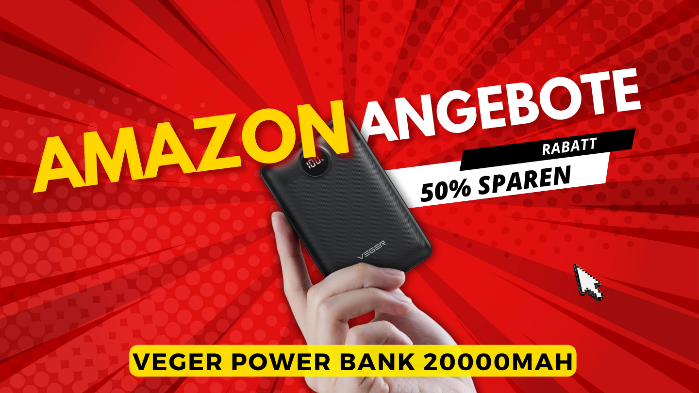 VEGER Power Bank 20000mAh mit 50% Rabatt – Jetzt für nur 19,99€ statt 39,99€! VEGER Power Bank 20000mAh mit 50% Rabatt – Jetzt für nur 19,99€ statt 39,99€!
