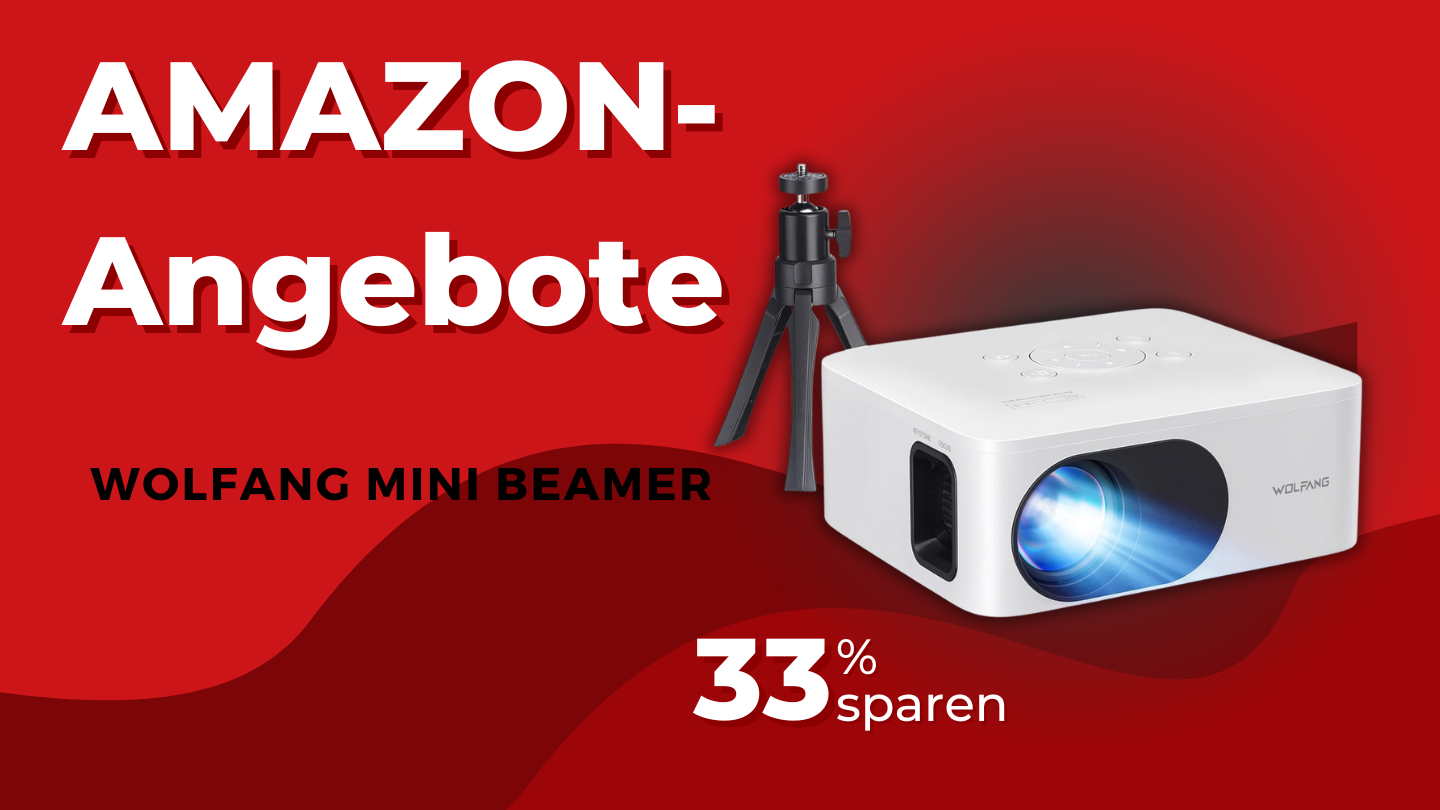 WOLFANG Mini Beamer WP02 – Kompakter Full HD-Projektor 20€ reduziert! WOLFANG Mini Beamer WP02 – Kompakter Full HD-Projektor 20€ reduziert!