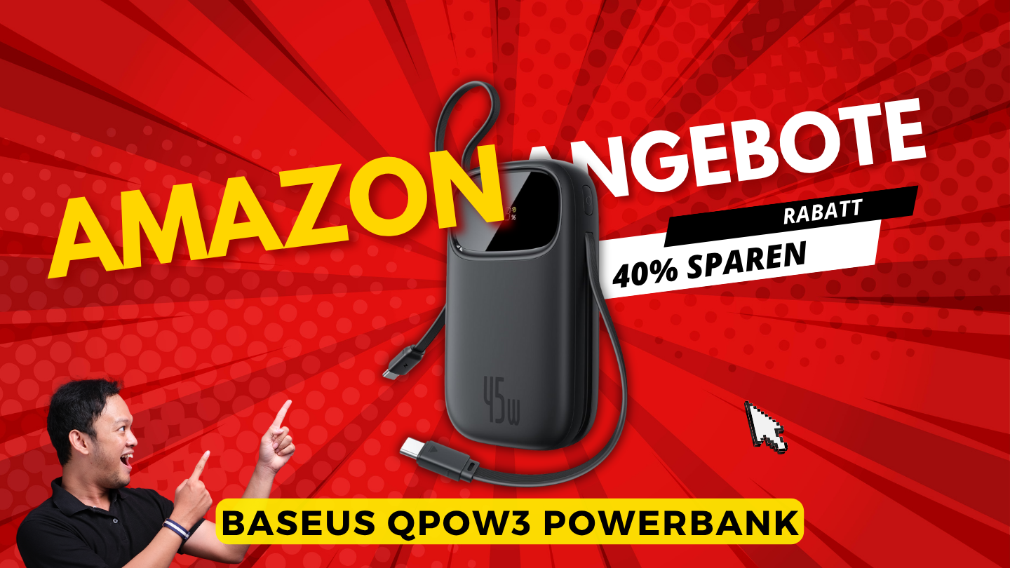 Baseus QPow3 Powerbank 20000mAh – Spare jetzt 40% und zahle 20,09€ weniger! Baseus QPow3 Powerbank 20000mAh – Spare jetzt 40% und zahle 20,09€ weniger!