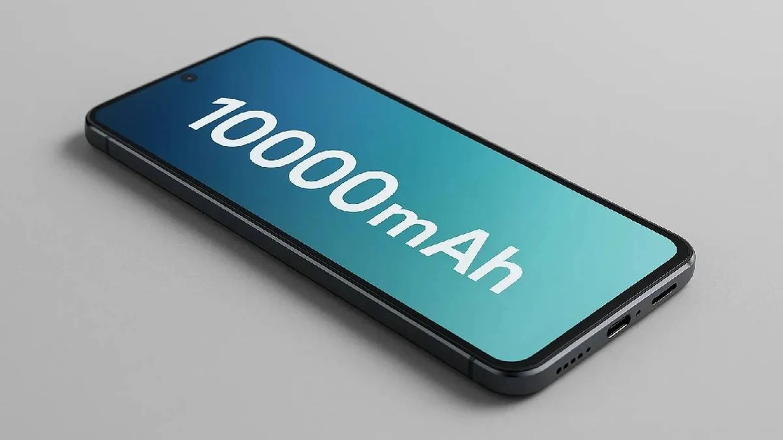 Exklusiver Blick auf das Design eines Smartphones mit einer Mega-Batterie von 10.000 mAh