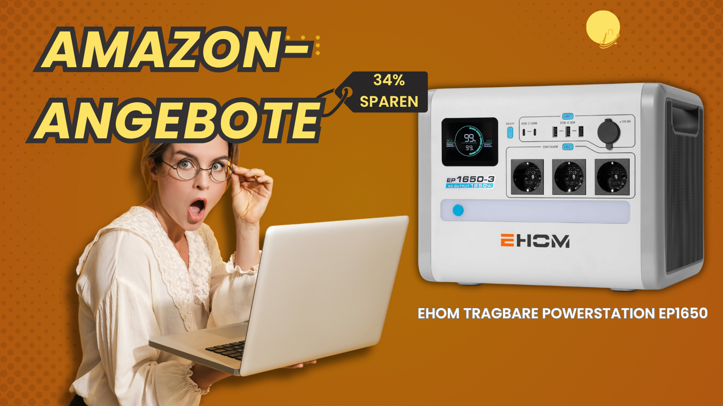 EHOM Tragbare Powerstation EP1650 – Sparen Sie jetzt 215€! EHOM Tragbare Powerstation EP1650 – Sparen Sie jetzt 215€!