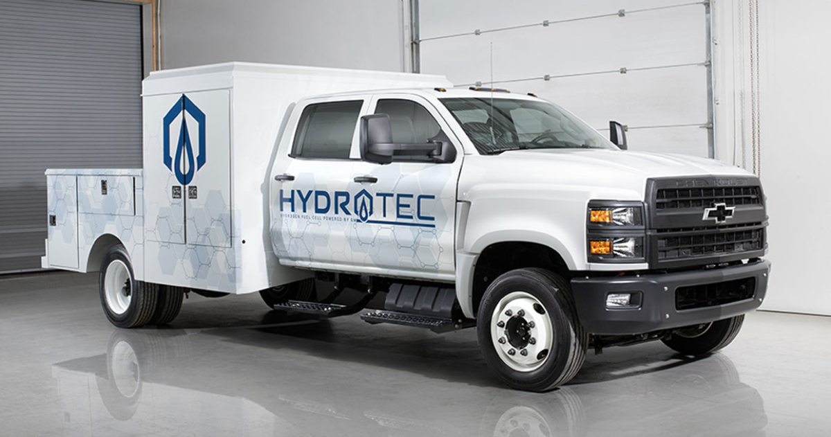 Hydrogen Silverado 5500 MD Prototyp: saubere Energie für schwere Geräte Ein erster Blick auf den LKW der Zukunft: Chevrolet Silverado 5500 MD mit Wasserstoff-Brennstoffzellen