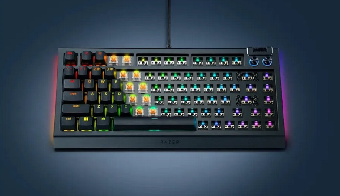 Entdecken Sie die neue BlackWidow V4: Die perfekte 75% Barebones Plattform für DIY-Liebhaber Einführung der BlackWidow V4: Das ultimative 75% Barebones Kit für Tastaturen-Enthusiasten
