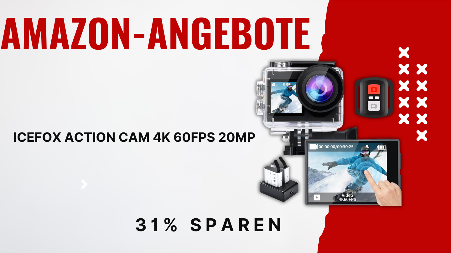 icefox Action Cam 4K 60fps – Fantastische 31% Preissenkung! icefox Action Cam 4K 60fps – Fantastische 31% Preissenkung!