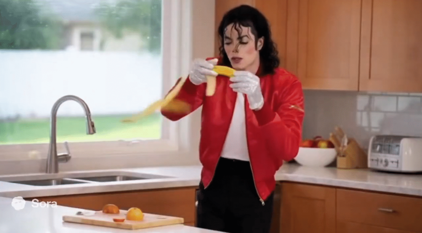 Michael Jackson veranstaltet eine Stand-up-Comedy-Show mit einem unerwarteten Auftritt einer Banane