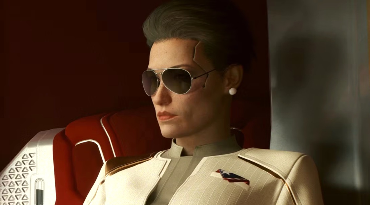 Rosalind Myers inmitten der turbulenten Welt von Cyberpunk 2077 Geheimnisvoller Spaziergang: Enthüllung des Bildes von Rosalind Myers aus Cyberpunk 2077