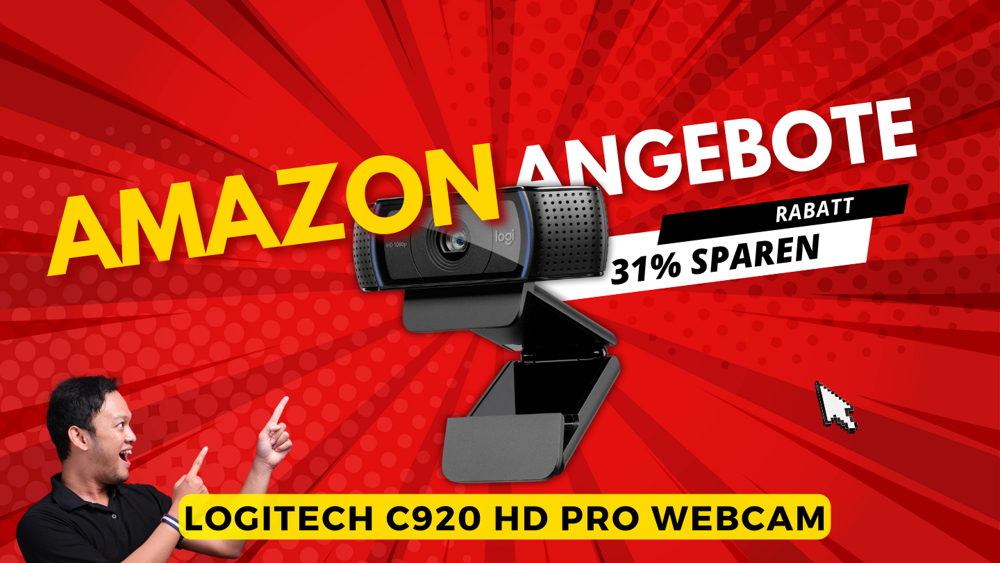 Logitech C920 HD PRO Webcam – Jetzt 31% günstiger! Logitech C920 HD PRO Webcam – Jetzt 31% günstiger!
