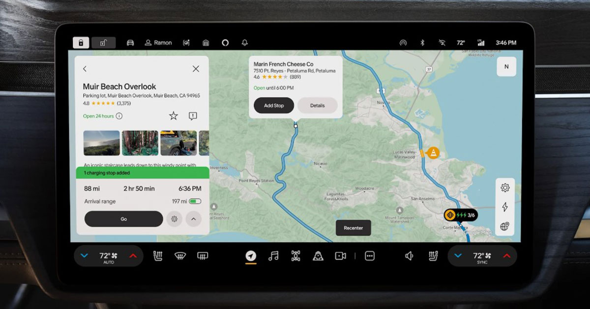 Die Welt verbinden: Google Maps auf die nächste Stufe mit dem Rivian-Display