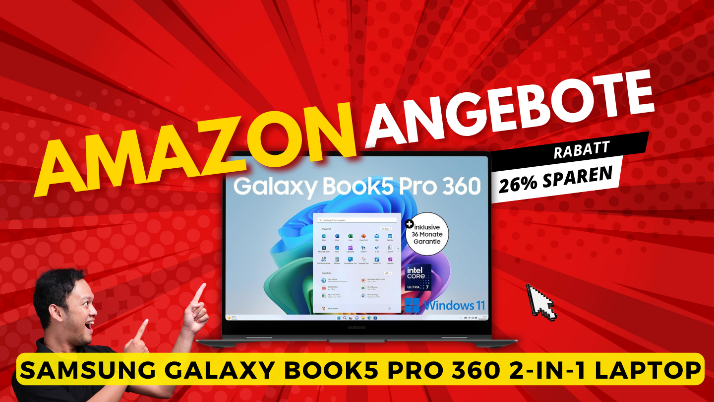 Samsung Galaxy Book5 Pro 360 2-in-1-Laptop – Spare jetzt 498€! Samsung Galaxy Book5 Pro 360 2-in-1-Laptop – Spare jetzt 498€!
