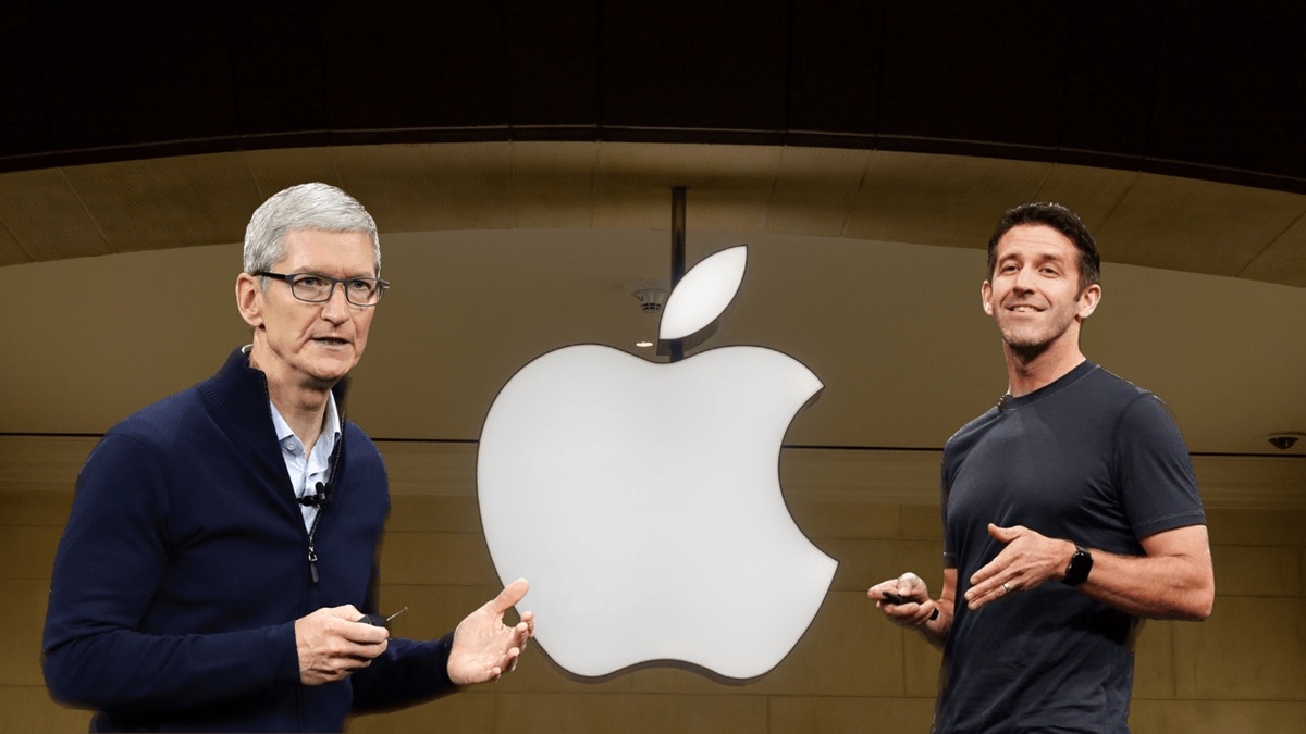Riesen der Branche: Tim Cook und John Ternus in einer neuen Phase der Entwicklung von Apple Mysteriöse Collage: Gesichter der Zukunft von Apple — Tim Cook und John Ternus