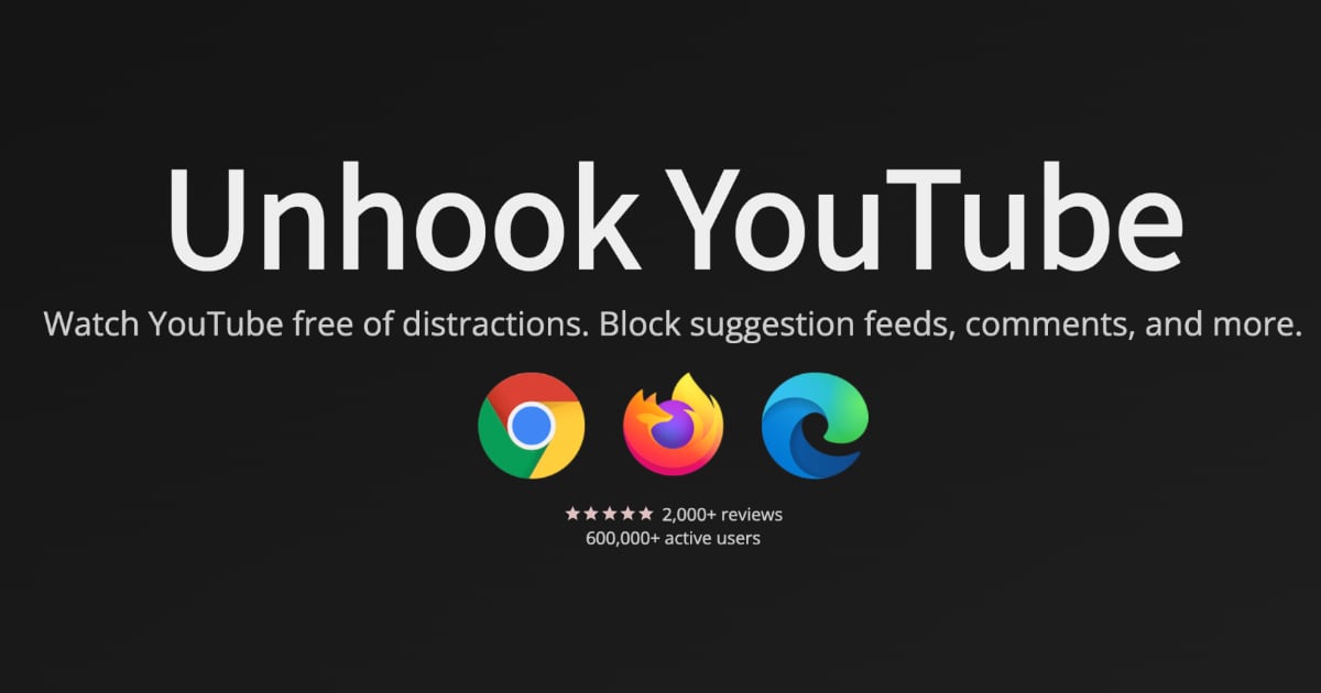 Unhook YouTube: wie man sich in Chrome, Firefox und Edge von allen YouTube-Ablenkungen befreit Unhook YouTube: wie man sich in Chrome, Firefox und Edge von allen YouTube-Ablenkungen befreit