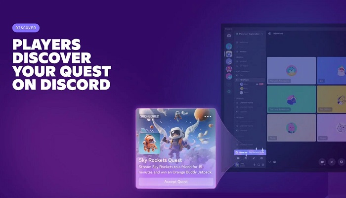 Der Discord-Dienst wird ab dieser Woche Werbung anzeigen, da die Plattform eine "Sponsored Quest"-Option einführt-2 Der Discord-Dienst wird ab dieser Woche Werbung anzeigen, da die Plattform eine "Sponsored Quest"-Option einführt-2