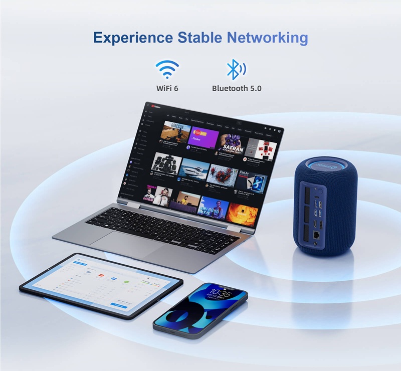 GTBox T1 Mini-Computer mit Bluetooth-Lautsprecher-Design