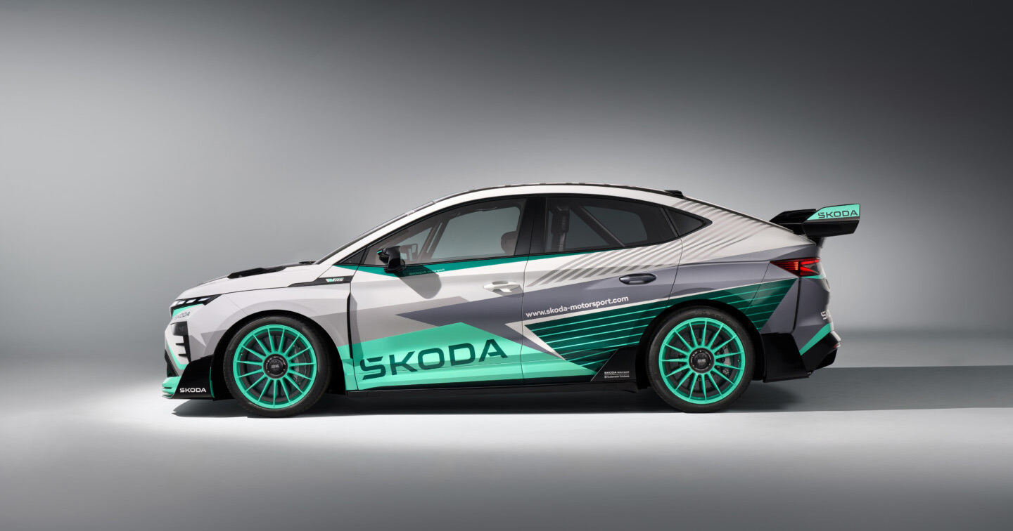 Heck des Skoda Enyaq RS Race