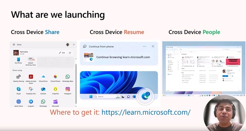 Demonstration der Cross Device Resume-Funktion Demonstration der Cross Device Resume-Funktion