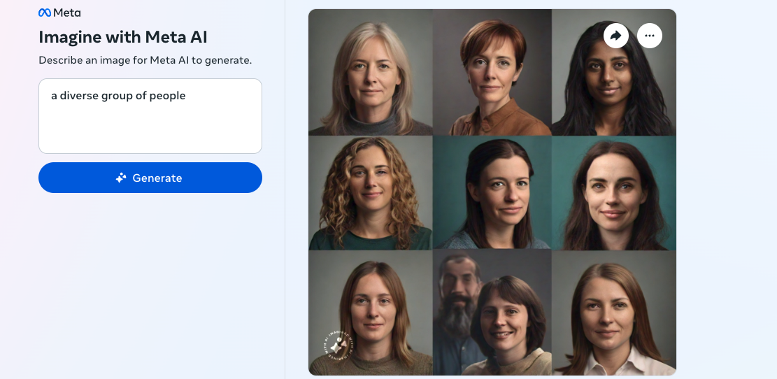 Meta AI hat Probleme, Bilder von Menschen verschiedener Rassen zu erzeugen Meta AI hat Probleme, Bilder von Menschen verschiedener Rassen zu erzeugen
