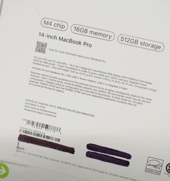 Eines der größten Lecks in der Geschichte von Apple: Russische Blogger haben Fotos und Spezifikationen des unangekündigten MacBook Pro mit M4-Chip geleakt-3 Eines der größten Lecks in der Geschichte von Apple: Russische Blogger haben Fotos und Spezifikationen des unangekündigten MacBook Pro mit M4-Chip geleakt-3
