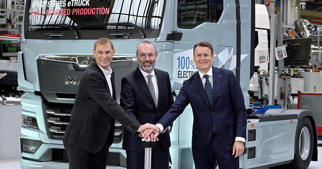 Produktion von elektrischen MAN eTruck-Lkw Produktion von elektrischen MAN eTruck-Lkw