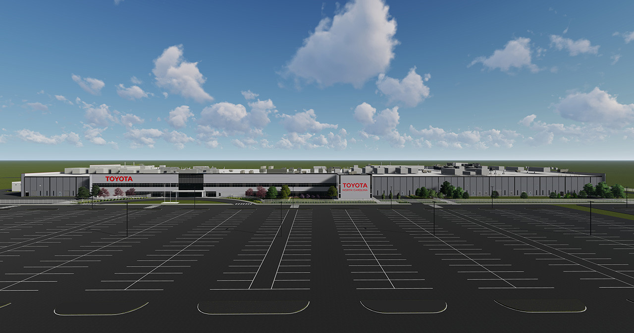 TBMC-Visualisierung Visualisierung des Werks Toyota Battery Manufacturing North Carolina