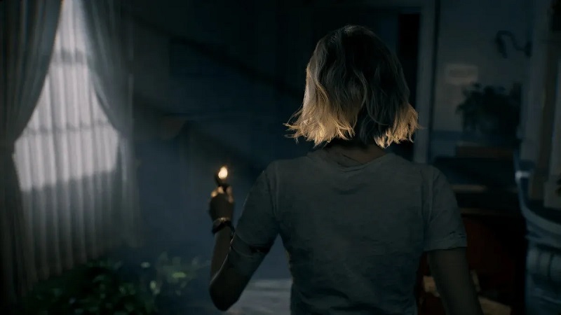 Ein Bild aus Resident Evil 9: Grace mit einem Feuerzeug Ein Bild aus Resident Evil 9: Grace mit einem Feuerzeug