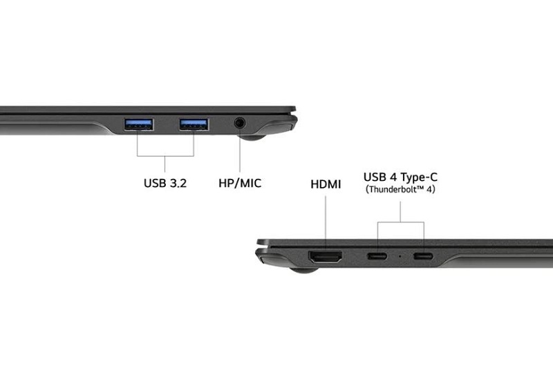 LG Gram Pro Laptops aus verschiedenen Blickwinkeln LG Gram Pro Laptops aus verschiedenen Blickwinkeln