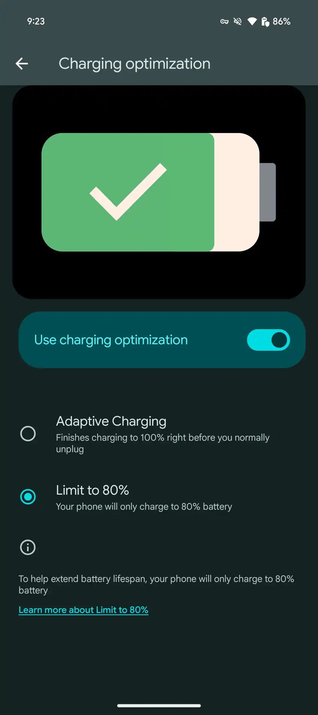 Neues Design der Batterieeinstellungen Neues Design der Batterieeinstellungen