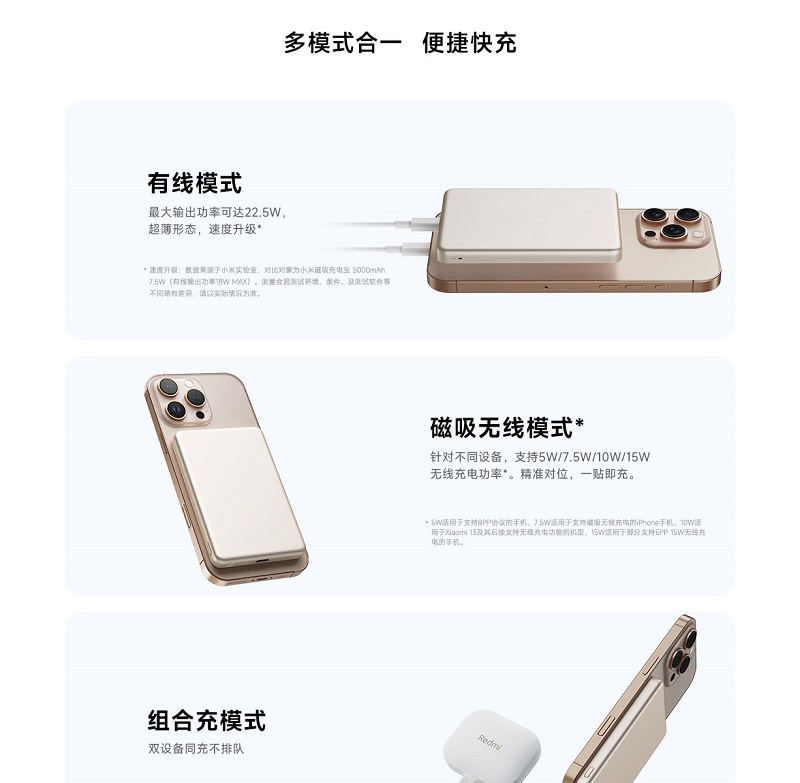 Xiaomi kompakte externe Batterie Xiaomi kompakte externe Batterie