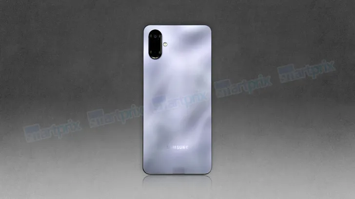 Rendering des Samsung Galaxy F06 in lila Farbe Rendering des Samsung Galaxy F06 in lila Farbe