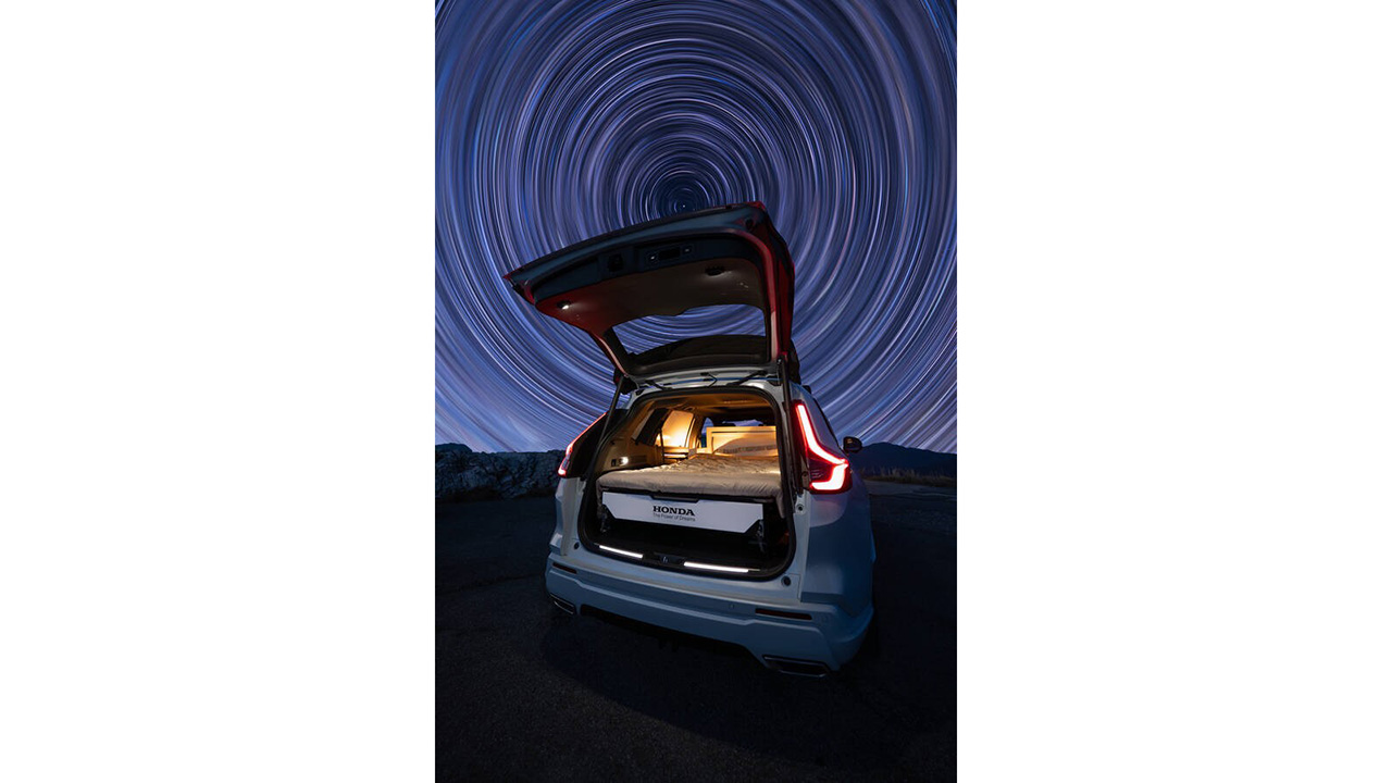 Camping-Komponenten im Honda CR-V Dream Pod Camping-Komponenten im Honda CR-V Dream Pod