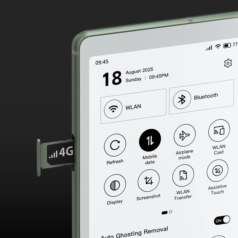Rückseite des Viwoods AiPaper Reader