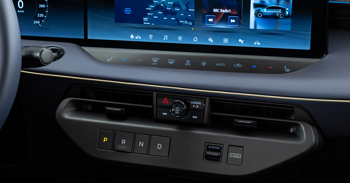Das technologische Interieur des neuen Nissan Leaf Das technologische Interieur des neuen Nissan Leaf