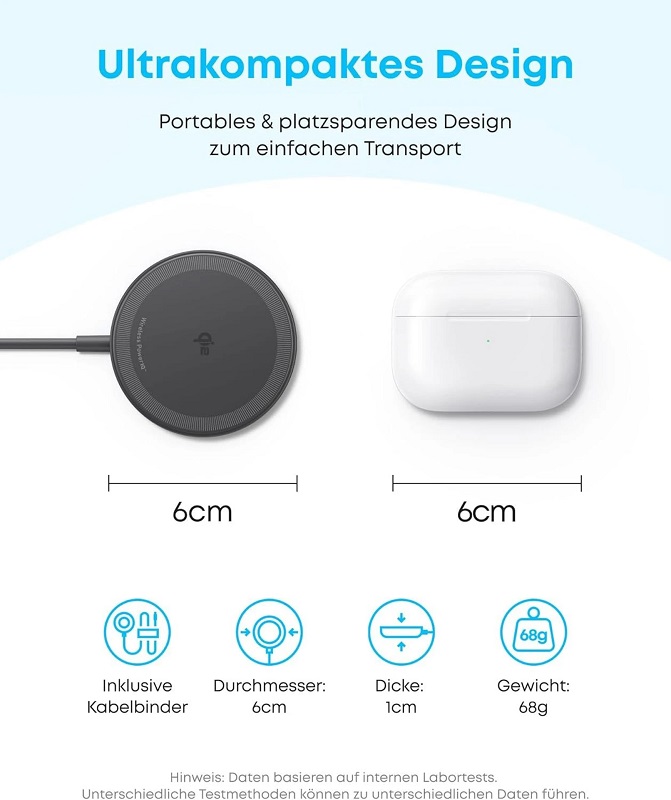 Zolo Wireless Charger auf einem Tisch Zolo Wireless Charger auf einem Tisch