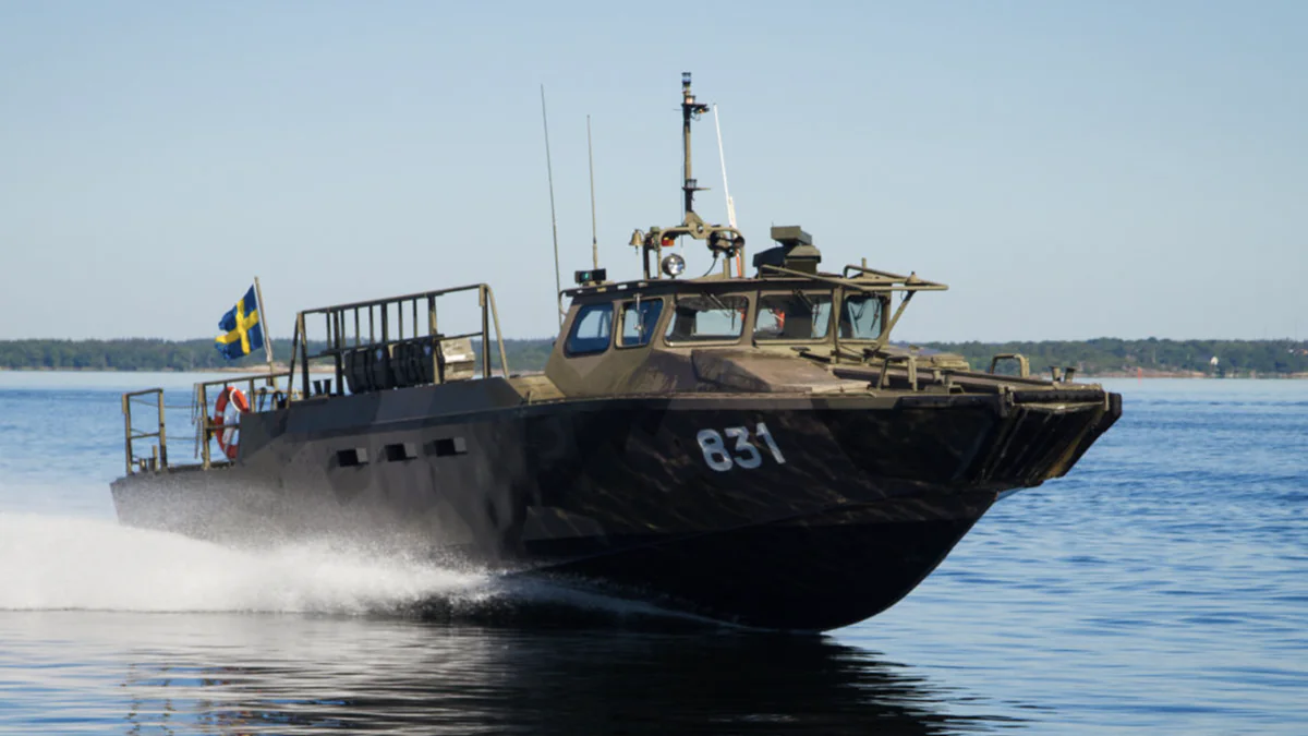Boot Stridsbåt 90 (CB90) Das Boot Stridsbåt 90 (CB90). Illustration: Schwedische Marine