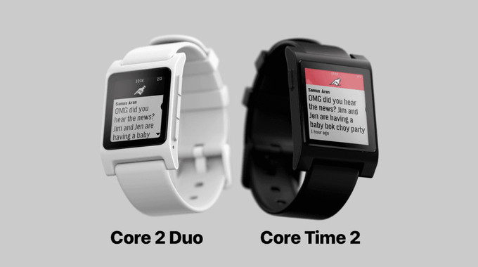Jetzt sind es die Pebble 2 Duo und die Pebble Time 2. Illustration: Pebble Jetzt sind es die Pebble 2 Duo und die Pebble Time 2. Illustration: Pebble