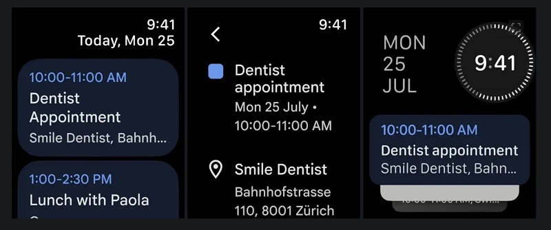 Google Kalender auf Apple Watch Google Kalender auf Apple Watch