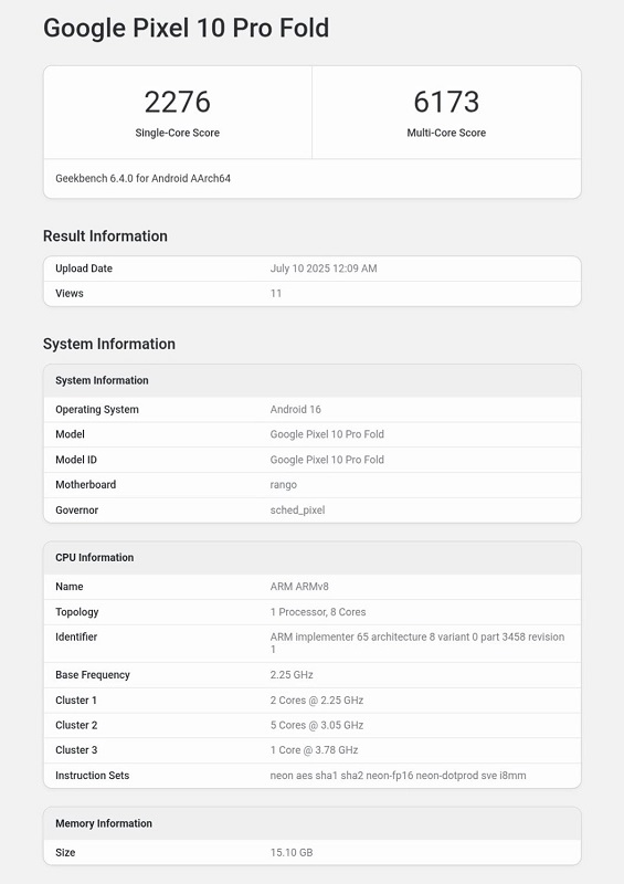 Bild des Google Tensor G5-Prozessors Bild des Google Tensor G5-Prozessors