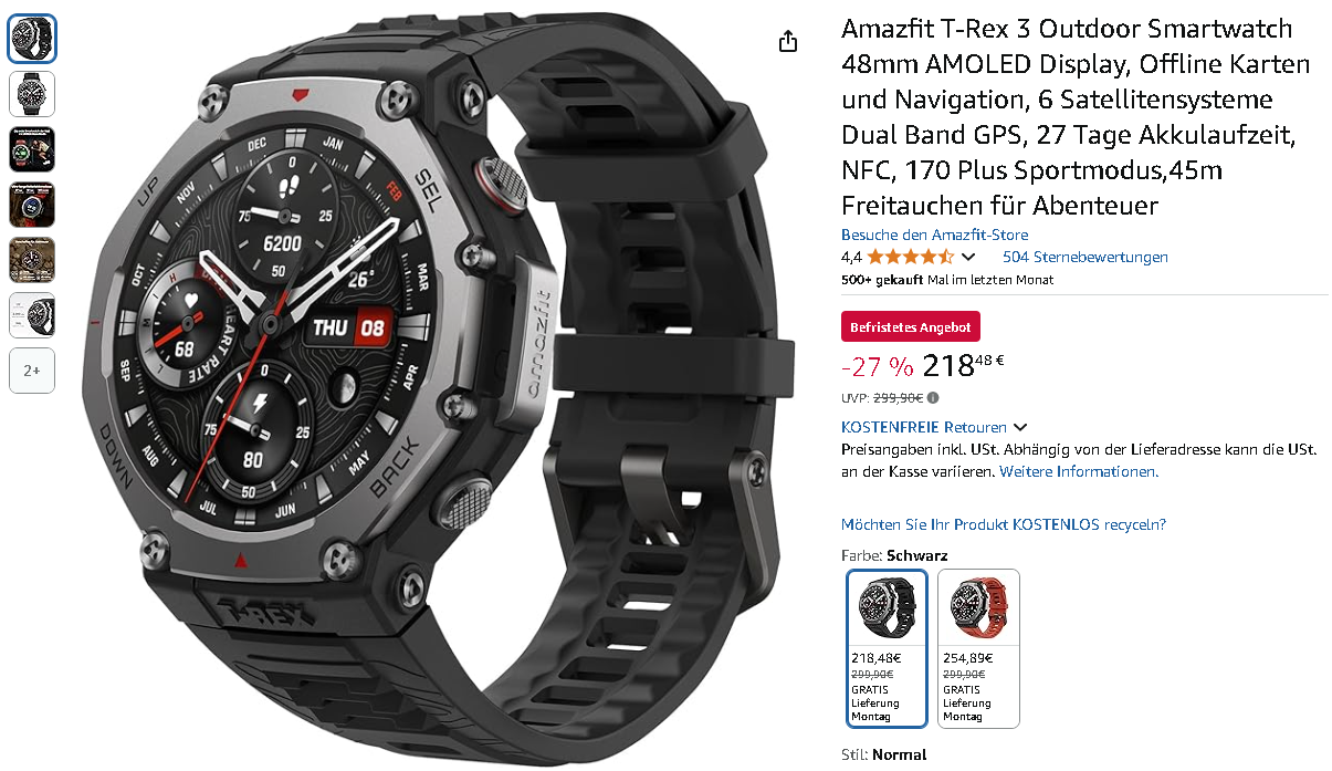 Amazfit T-Rex 3 Smartwatch Amazfit T-Rex 3 Smartwatch Screenshot