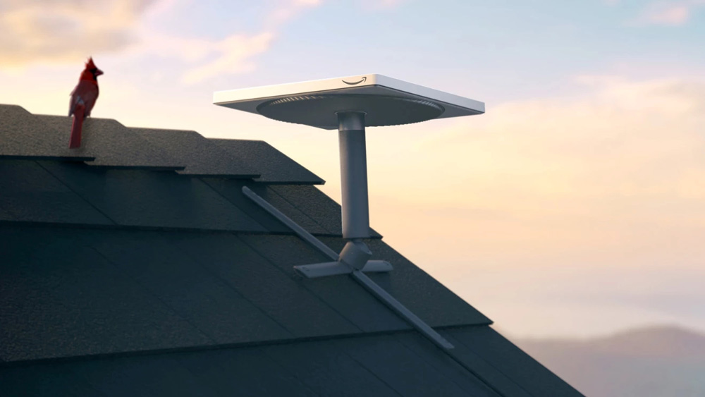 Satellit von Amazons Projekt Kuiper im Weltraum