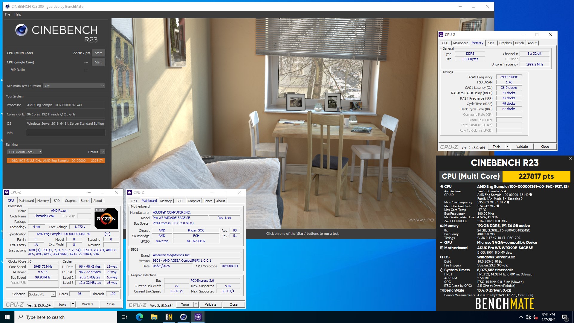 227 818 Punkte in Cinebench