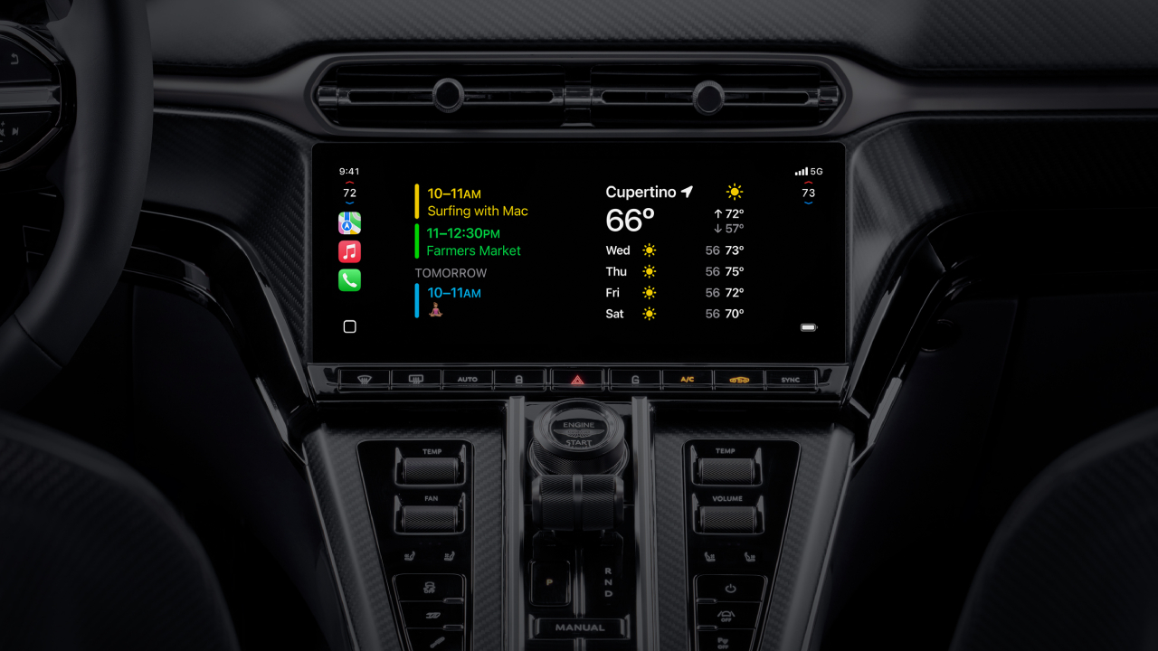 CarPlay Ultra Armaturenbrett mit Widgets CarPlay Ultra Armaturenbrett mit Widgets