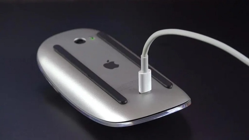 Ladevorgang für das aktuelle Magic Mouse Modell Ladevorgang für das aktuelle Magic Mouse Modell