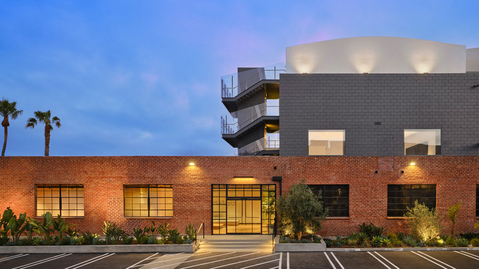 Die Außenansicht des neuen Apple Music Studios in Culver City Die Außenansicht des neuen Apple Music Studios in Culver City