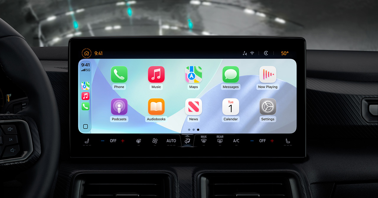 CarPlay-Design im Lichtmodus CarPlay-Design im Lichtmodus