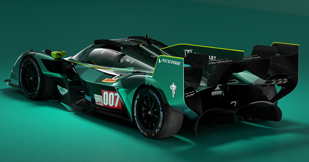 Aston Martin Valkyrie LMH bei einem Boxenstopp. Aston Martin Valkyrie LMH bei einem Boxenstopp.