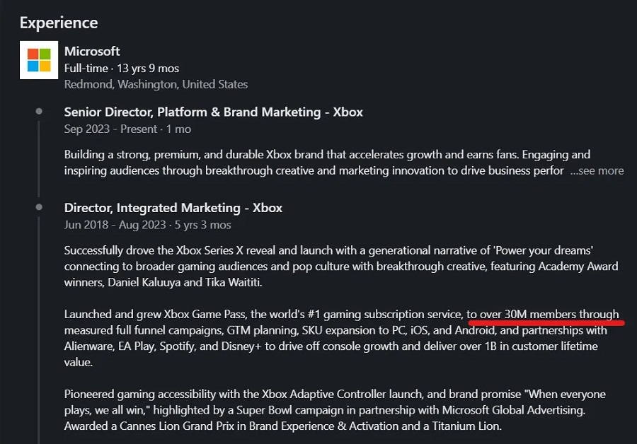 Die Zahl der Game Pass-Nutzer hat die 30-Millionen-Grenze überschritten, wie ein Xbox-Manager mitteilte-2 Die Zahl der Game Pass-Nutzer hat die 30-Millionen-Grenze überschritten, wie ein Xbox-Manager mitteilte-2